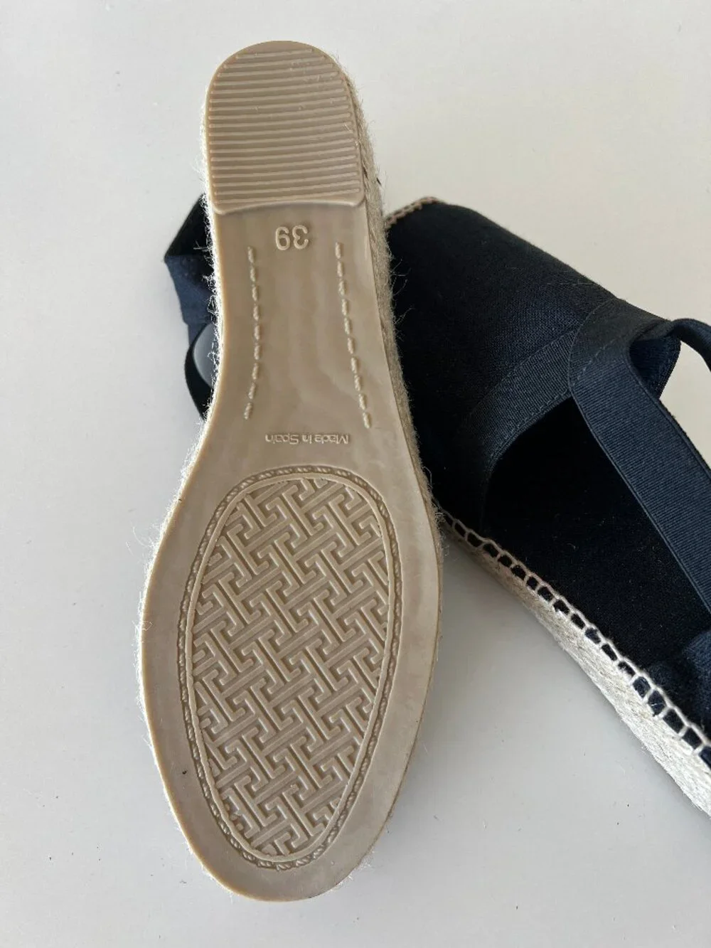 NIB Toni Pons TER Black Linen Espadrille Wedges EU 39 US 8